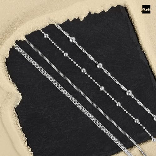 Adjustable 925 Sterling Silver Bismark Anklet Bracelet