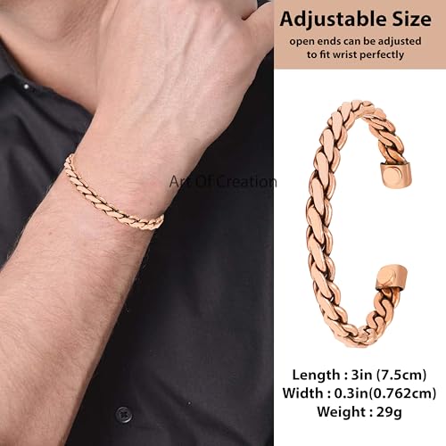 Handmade Set of 4 Tibetan Copper Bracelets