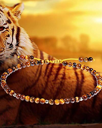 Tiger Eye Adjustable Anklet Bracelet for Women
