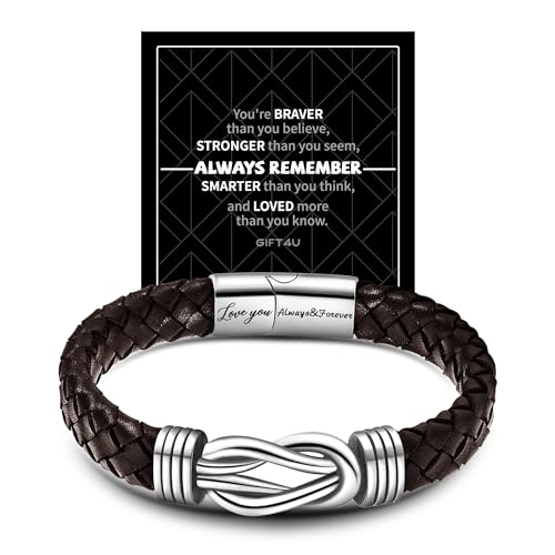 Men's Black Knot Bracelet - I Love You Forever