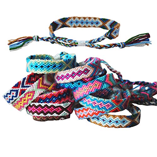 Colorful Adjustable Woven Friendship Bracelets Set