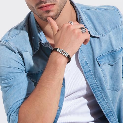 Men's Black Knot Bracelet - I Love You Forever