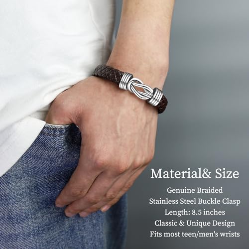 Men's Black Knot Bracelet - I Love You Forever