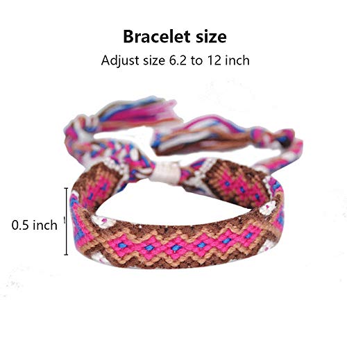Colorful Adjustable Woven Friendship Bracelets Set
