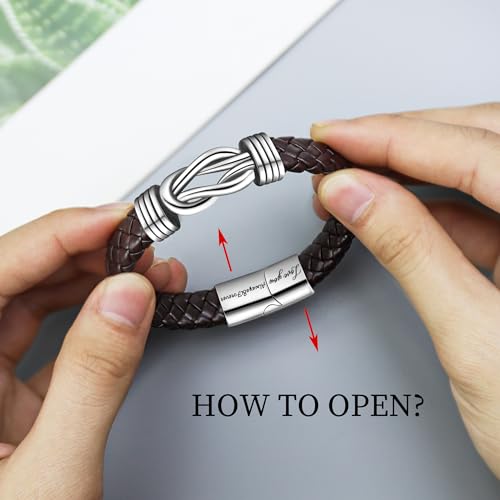 Men's Black Knot Bracelet - I Love You Forever