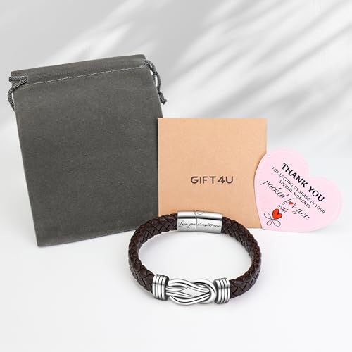 Men's Black Knot Bracelet - I Love You Forever