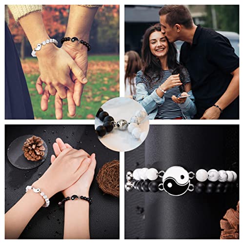 Matching Yin Yang Bracelets for Couples and Friends