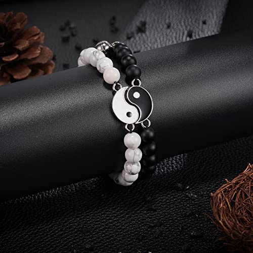 Matching Yin Yang Bracelets for Couples and Friends