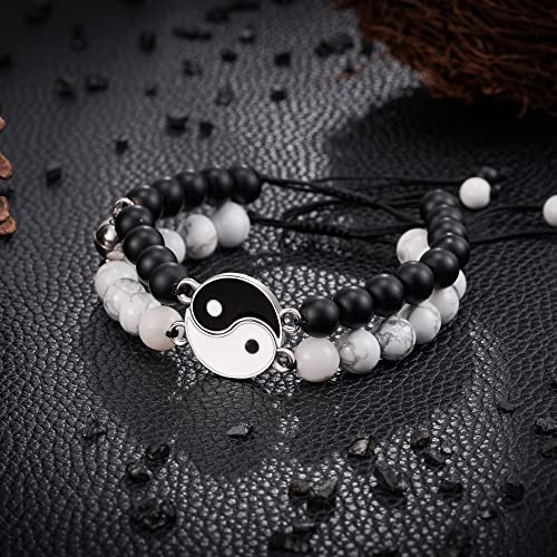 Matching Yin Yang Bracelets for Couples and Friends
