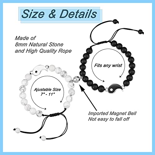 Matching Yin Yang Bracelets for Couples and Friends