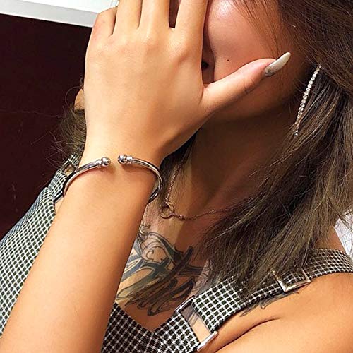 Elegant Gold Plated Sterling Silver Torque Bracelet