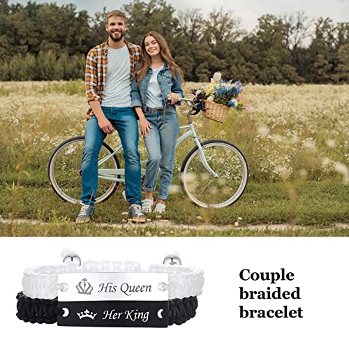 His Queen & Her King Braided Couples Bracelets