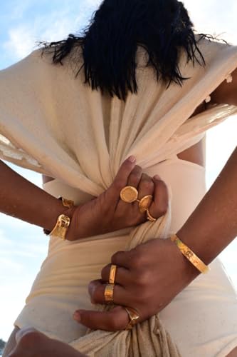 Elegant 18K Gold Plated Hammered Cuff Bracelet