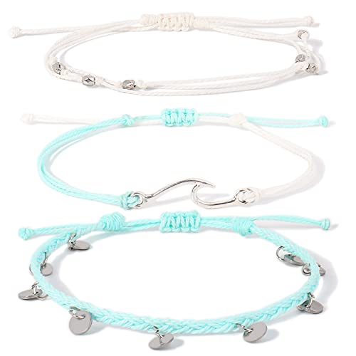 Boho Wave Waterproof Beaded Anklet for Women