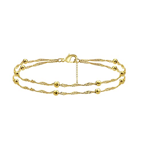 Minimalist 18K Gold Plated Rope Chain Bracelet