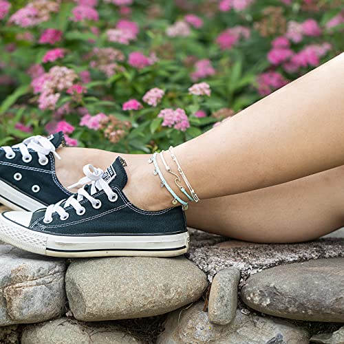 Boho Wave Waterproof Beaded Anklet for Women