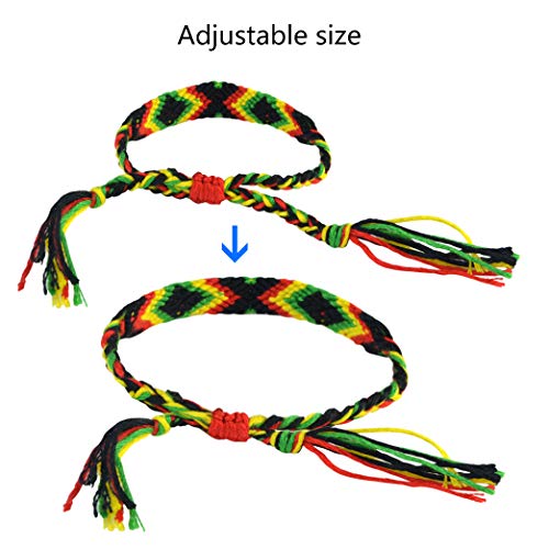 16 Nepal Woven Friendship Bracelets - Adjustable Set