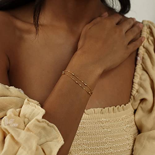Minimalist 18K Gold Plated Rope Chain Bracelet