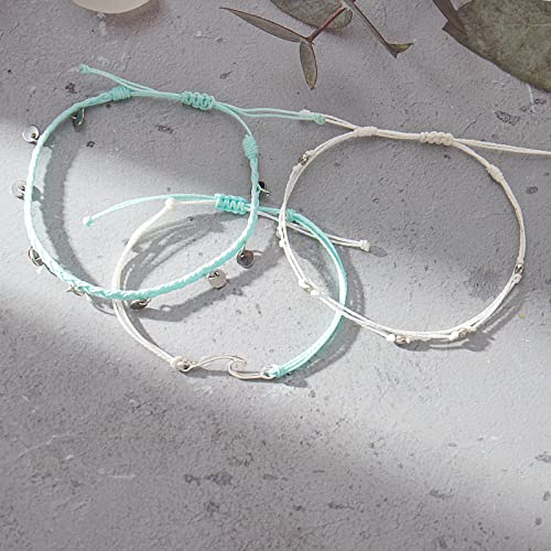 Boho Wave Waterproof Beaded Anklet for Women