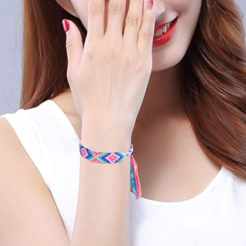 16 Nepal Woven Friendship Bracelets - Adjustable Set