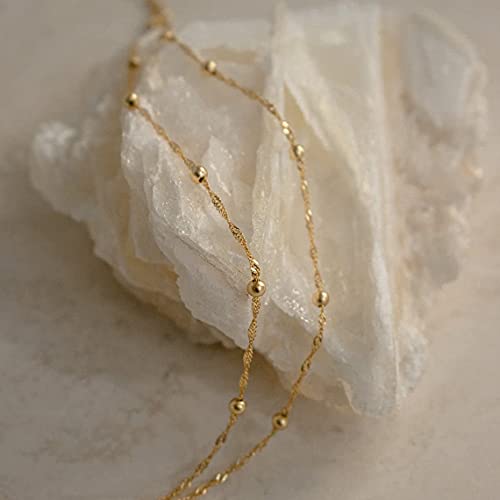 Minimalist 18K Gold Plated Rope Chain Bracelet