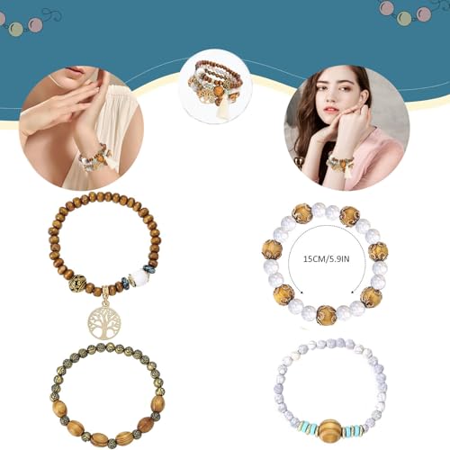 Bohemian Tree of Life Stackable Bracelets for Women