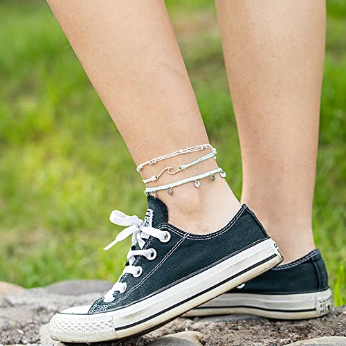 Boho Wave Waterproof Beaded Anklet for Women