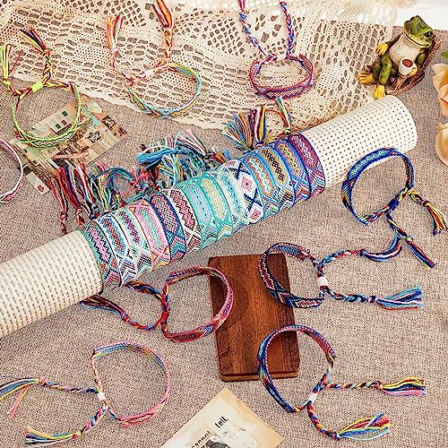 24 Pcs Adjustable Woven Friendship Bracelets
