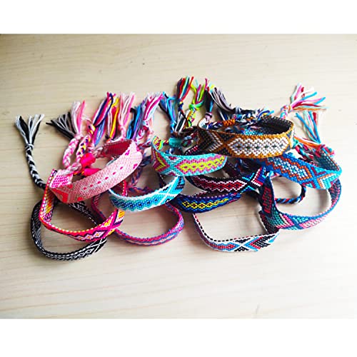 12 PCS Colorful Woven Friendship Bracelets for Girls
