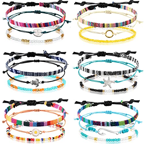 Colorful Handmade Boho Ankle Bracelet Set