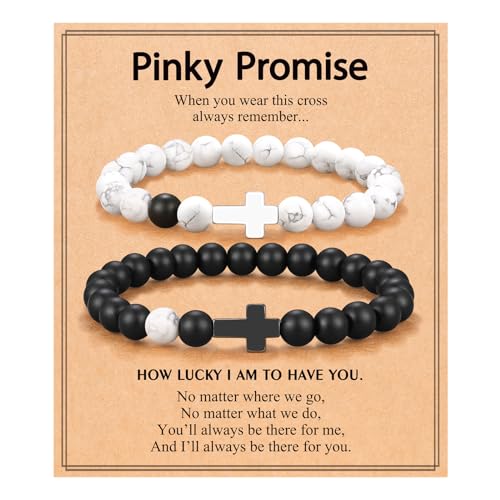 Pinky Promise Cross Bracelets for Couples & Friends