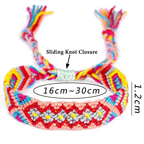 Handmade Adjustable Friendship Bracelets - 20pc Set