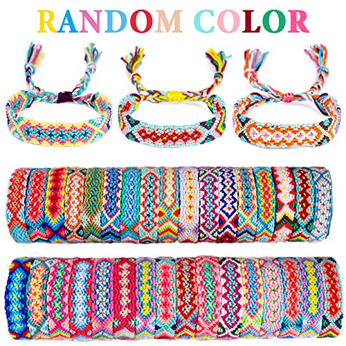 Handmade Adjustable Friendship Bracelets - 20pc Set