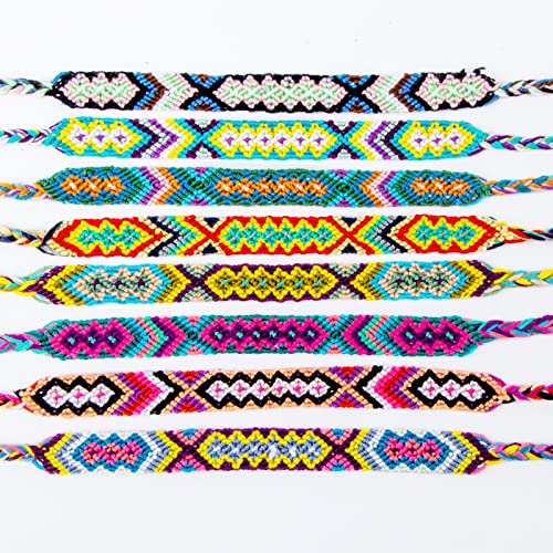Moroccan Woven Friendship Bracelets - 8 Pack