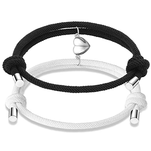 Couples Heart Magnet Bracelets - Eternal Love Set