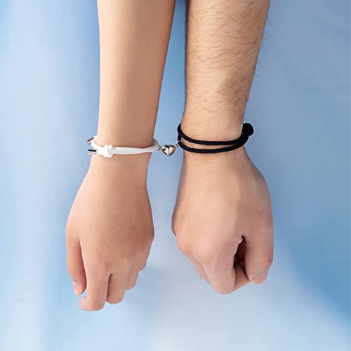 Couples Heart Magnet Bracelets - Eternal Love Set