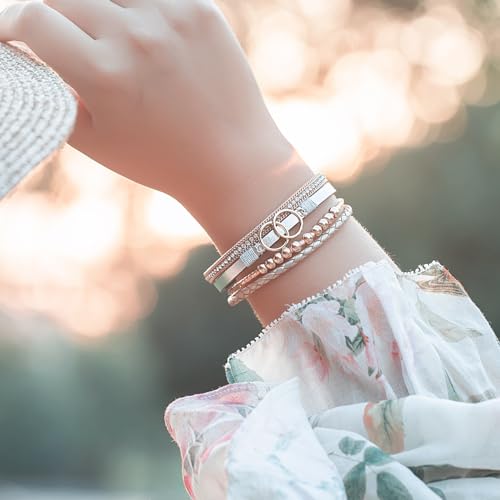 Elegant Boho Leather Cuff Bracelet Set for Women