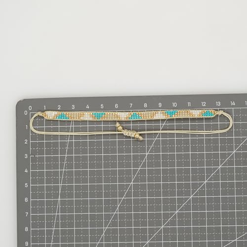 Handmade Boho Turquoise Seed Bead Friendship Bracelet