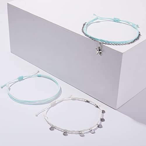 Boho Starfish Waterproof Anklets Set for Women