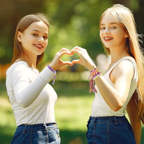 Colorful Woven Friendship Bracelets for Kids 12-Pack