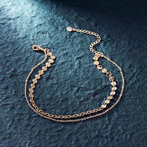 Boho Coin Ankle Bracelets for Women