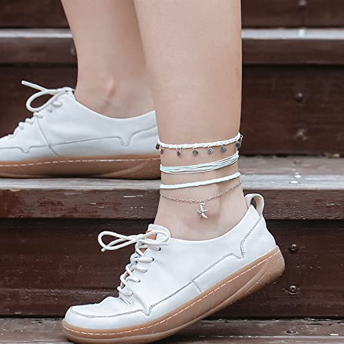 Boho Starfish Waterproof Anklets Set for Women