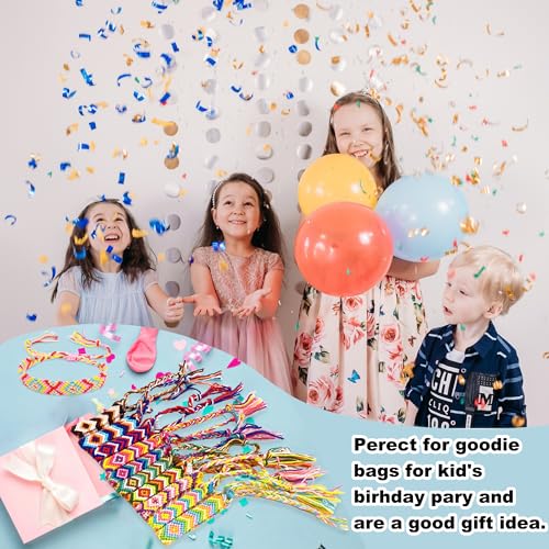 Colorful Woven Friendship Bracelets for Kids 12-Pack