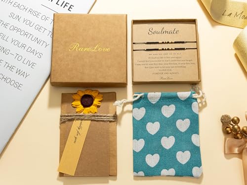 Soulmate Morse Code Bracelets for Couples Set