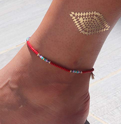 Colorful Handmade Bohemian Beaded Women's Anklet