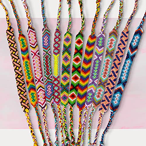Colorful Handmade Woven Friendship Bracelets Set