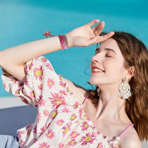 12 Adjustable Woven Friendship Bracelets Pack