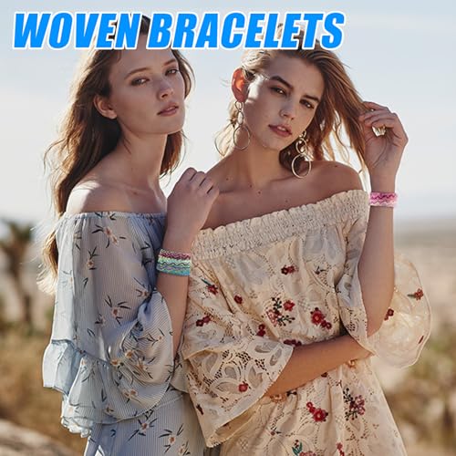 12 Adjustable Woven Friendship Bracelets Pack
