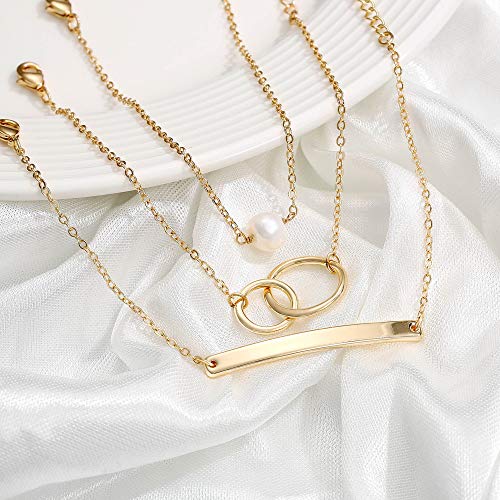 Dainty 14K Gold Filled Layered Bracelets for Women