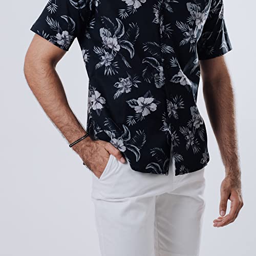 Inspirational Black Leather Morse Code Bracelets for Men